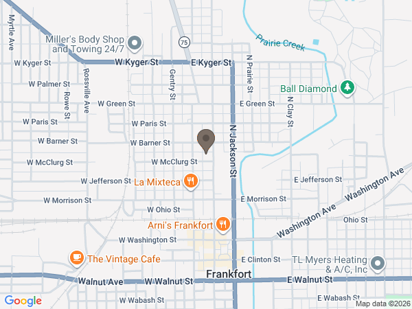 Map showing location of Day & Genda Funeral Homes