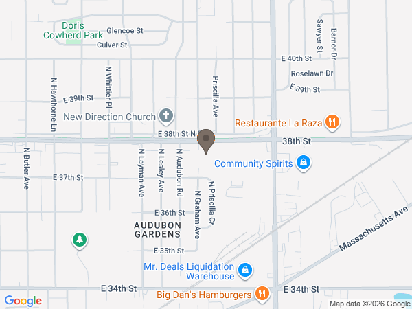 Map showing location of Lavenia & Summers FH