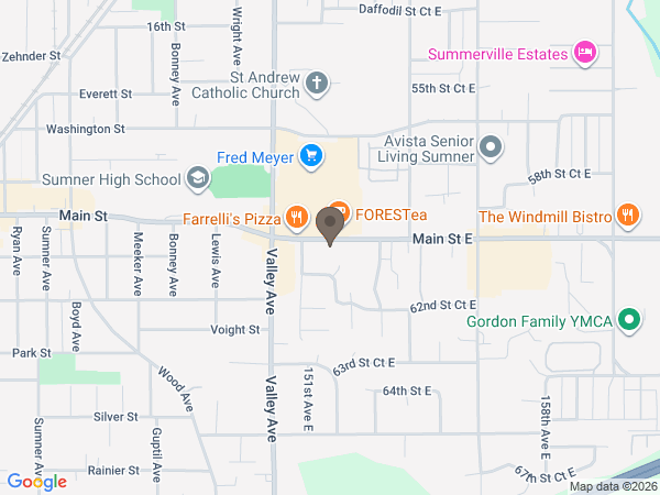 Map showing location of Sumner Voiles Funeral Chapel