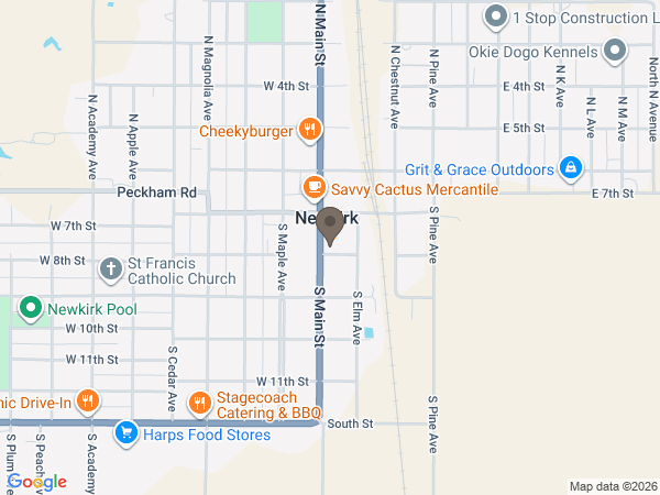 Map showing location of Miller Stahl Funeral Service
