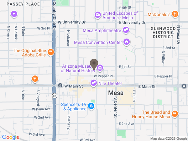 Map showing location of Meldrum Mortuary & Crematory