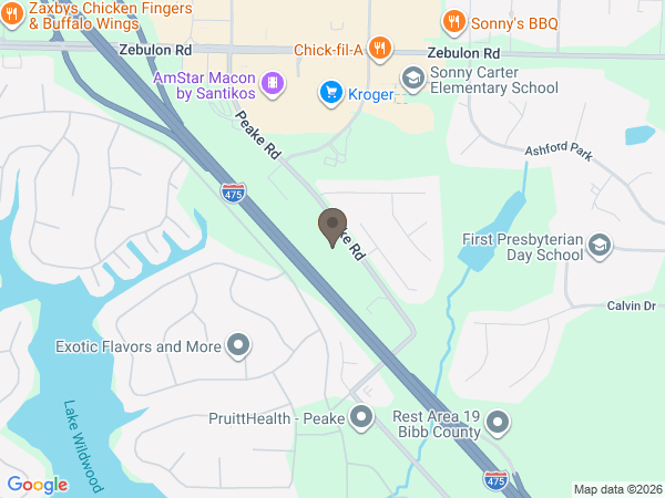 Map showing location of Hart's Petuary