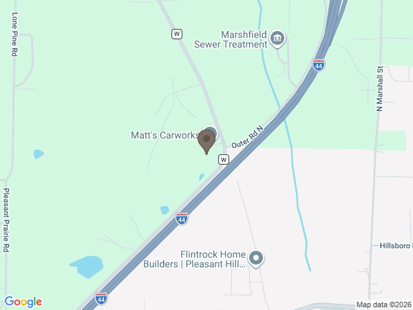 Map showing location of Fraker Funeral Home