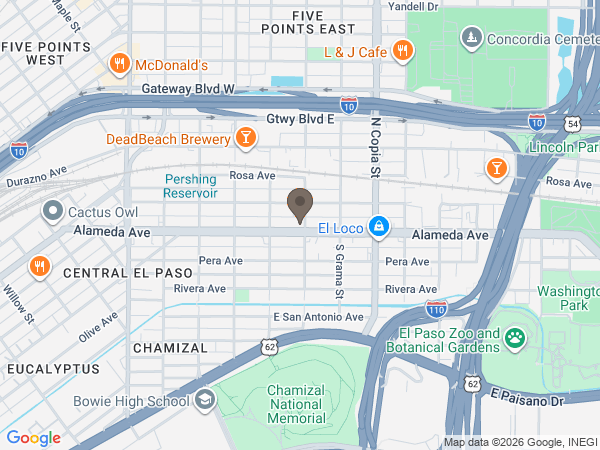 Map showing location of PERCHES FUNERAL HOMES