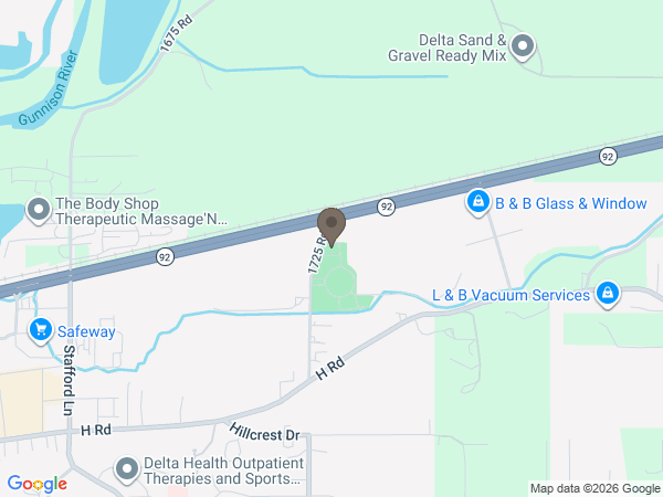 Map showing location of Taylor Funeral Service: Delta