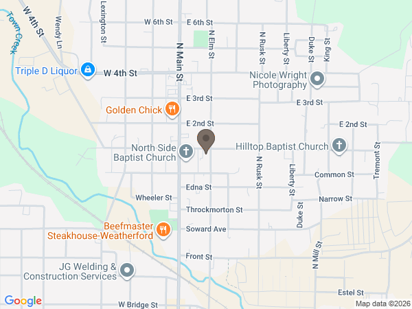 Map showing location of Galbreaith Pickard Funeral Chapel