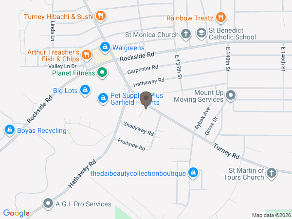 Map showing location of Vito-Nero Funeral Home