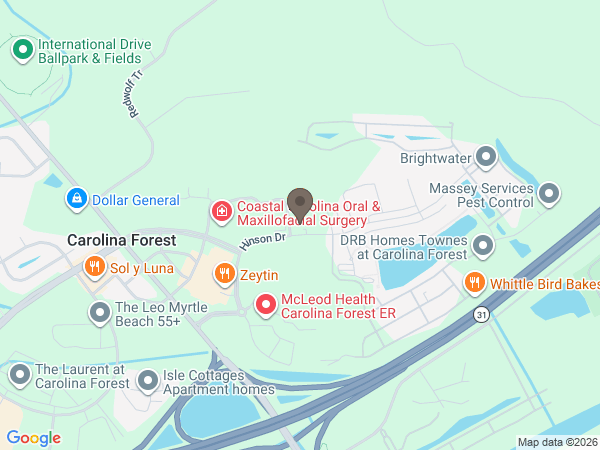 Map showing location of Goldfinch Funeral Home - Carolina Forest