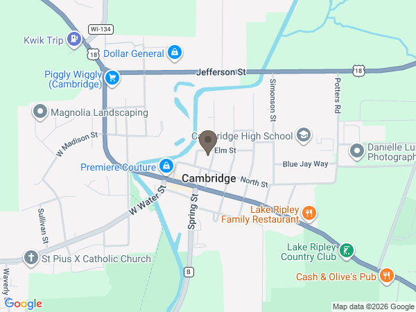 Map showing location of Nitardy Funeral Home - Cambridge