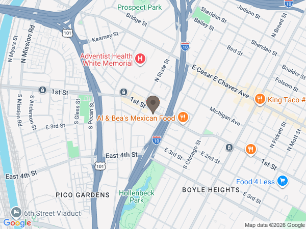 Map showing location of Felipe Bagues Mortuary