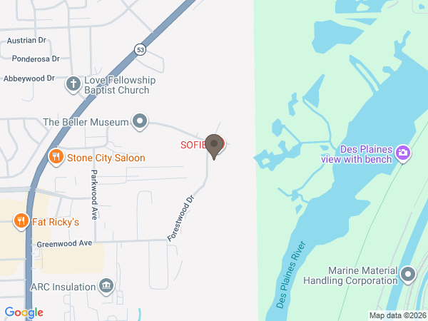 Map showing location of Cremation Society of Illinois: Romeoville