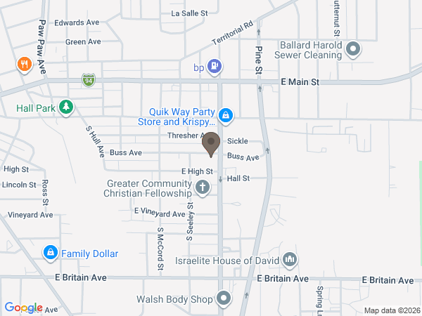 Map showing location of Robbins Brothers Funeral Home