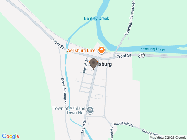 Map showing location of Roberts Funeral Home