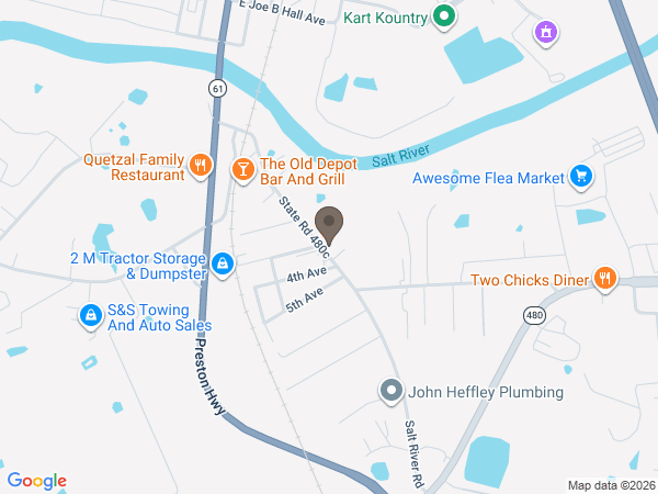 Map showing location of Friends and Family Cremation and Memorial Center