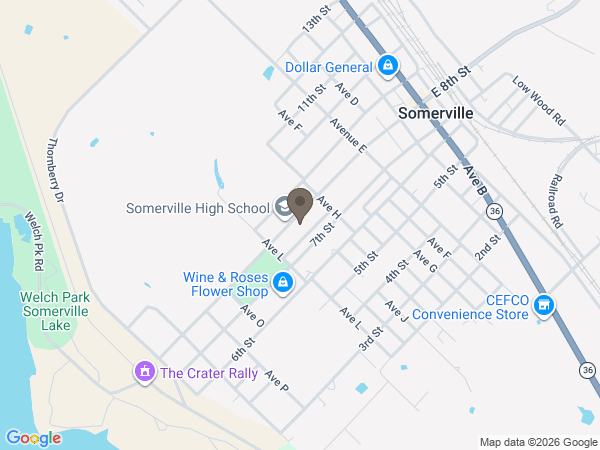 Map showing location of Strickland Funeral Home - Somerville