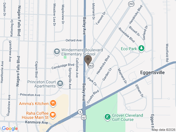 Map showing location of JOHN E ROBERTS FUNERAL HOME