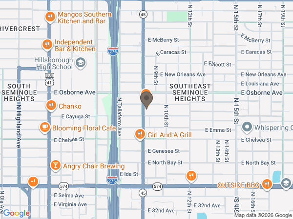 Map showing location of Tulip Tampa - Florida Region