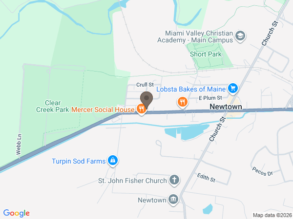 Map showing location of Moore Family Funeral Home