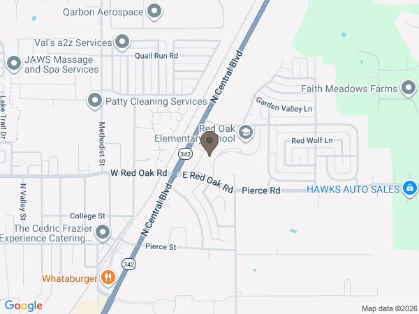 Map showing location of Green Funeral Home