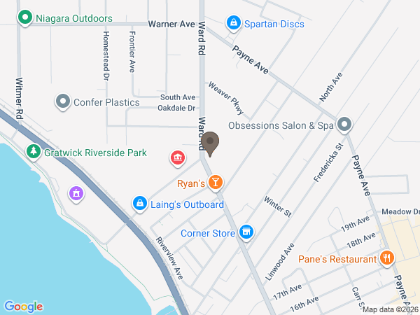 Map showing location of Fretthold Funeral Home