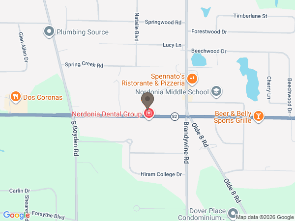 Map showing location of Busch-Romito Funeral Home: Northfield