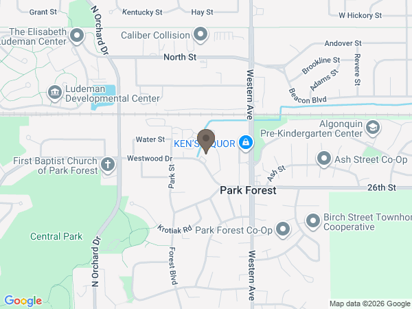 Map showing location of Lain‐Sullivan Funeral Home