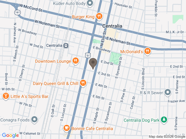 Map showing location of Macz Funeral Homes