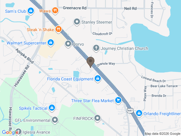 Map showing location of Baldwin Brothers: Apopka