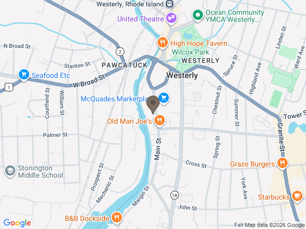 Map showing location of Buckler-Johnston Funeral Home