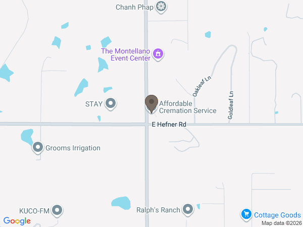 Map showing location of Affordable Cremation Service