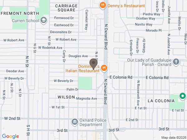 Map showing location of Reardon Funeral Home