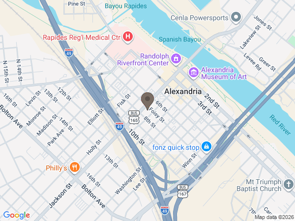 Map showing location of Hixson Brothers Funeral Home