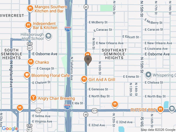 Map showing location of Florida Mortuary