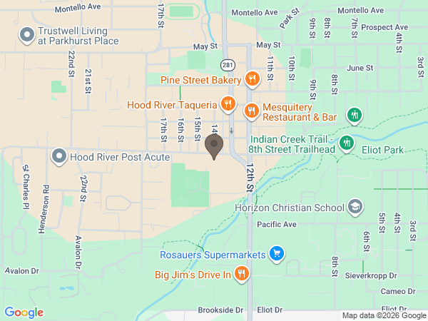 Map showing location of Anderson's Tribute Center