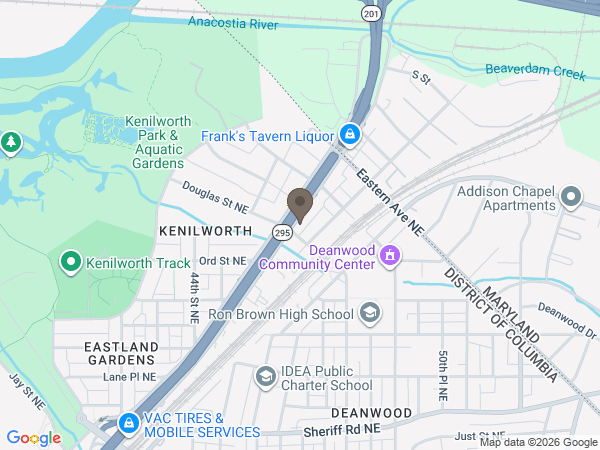 Map showing location of Latimore Funeral Services