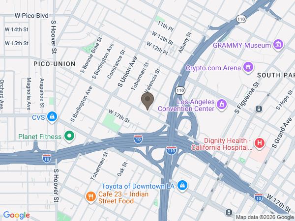 Map showing location of Armstrong, Garcia & McKenzie Mortuary