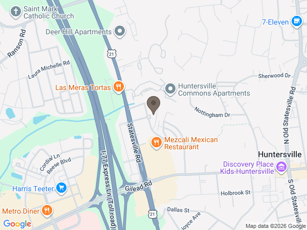 Map showing location of James Funeral Home