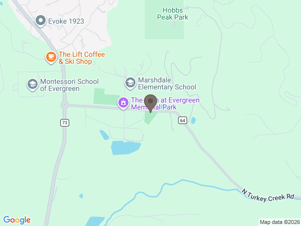 Map showing location of Evergreen Memorial Park