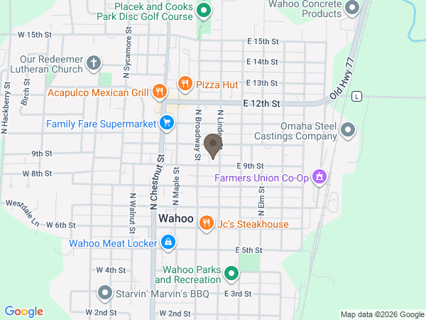 Map showing location of The Nebraska Cremation Society