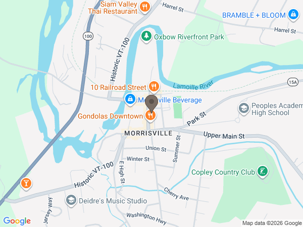 Map showing location of Vermont Funeral Homes: Lamoille