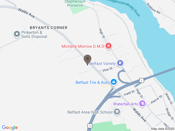 Map showing location of Riposta Funeral Home