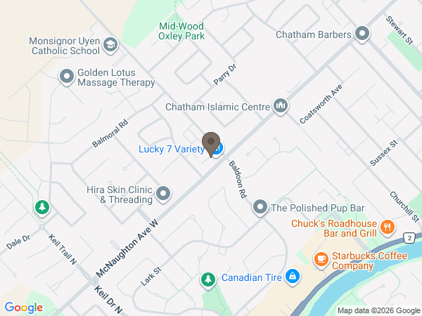Map showing location of Home