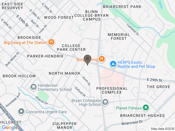 Map showing location of Hillier Funeral Home