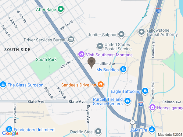 Map showing location of Smith Funeral Chapels