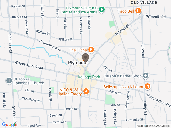 Map showing location of Schrader-Howell Funeral Home