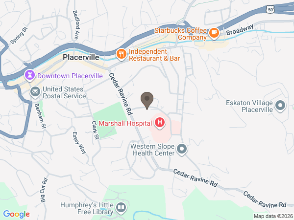 Map showing location of El Dorado Funeral & Cremation Services