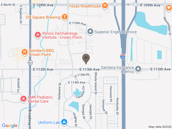 Map showing location of Geisen Funeral Homes