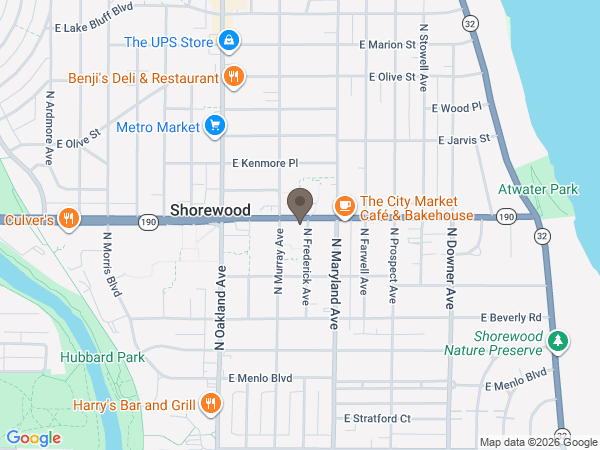 Map showing location of Feerick Funeral Home