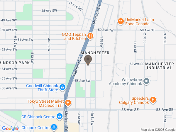 Map showing location of Evan J. Strong Funeral Services