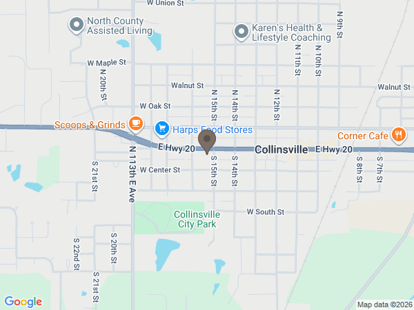 Map showing location of Hopkins-Reynolds Funeral Service